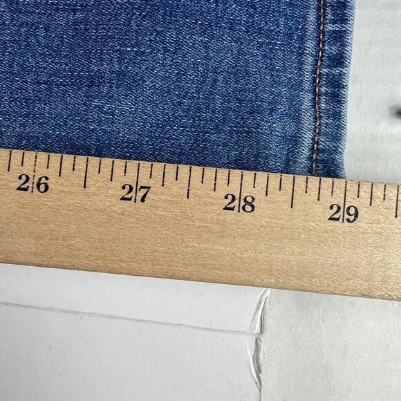 American Eagle Jeans Womens 30x29 Low Rise Kick Boot Cut Blue Faded Denim Tag 8S - Picture 12 of 16